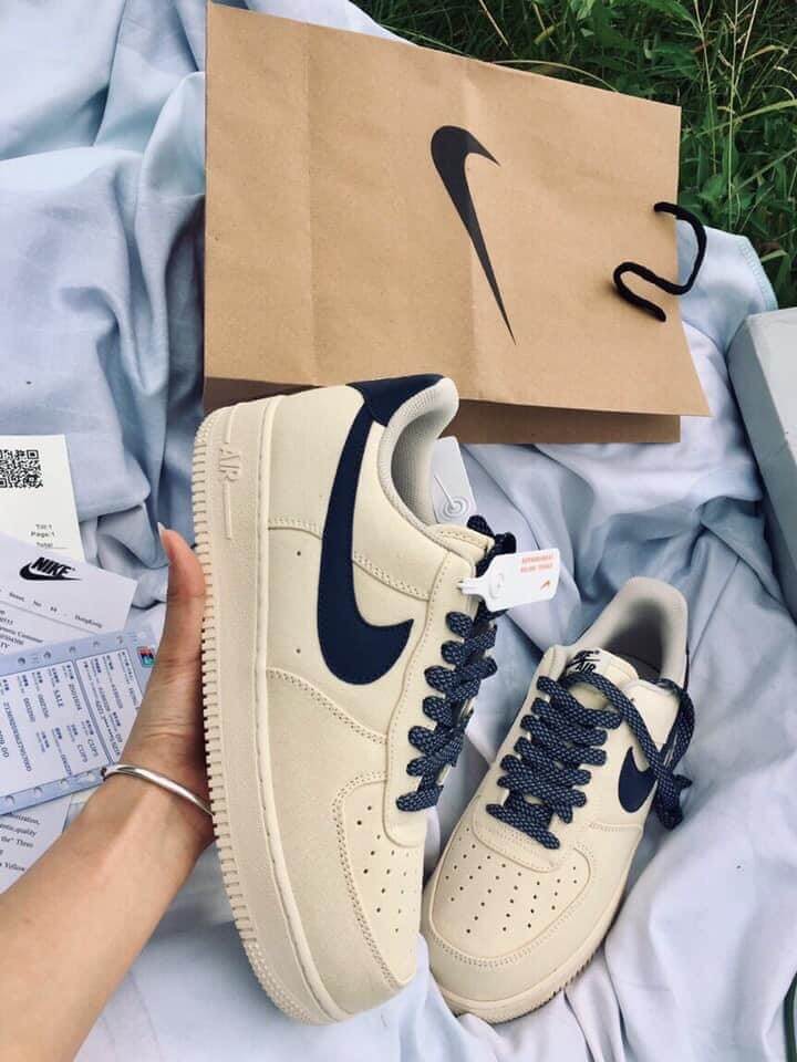 AF1 Sữa Nâu Canvas Navy AF1 Sữa Nâu Canvas Navy