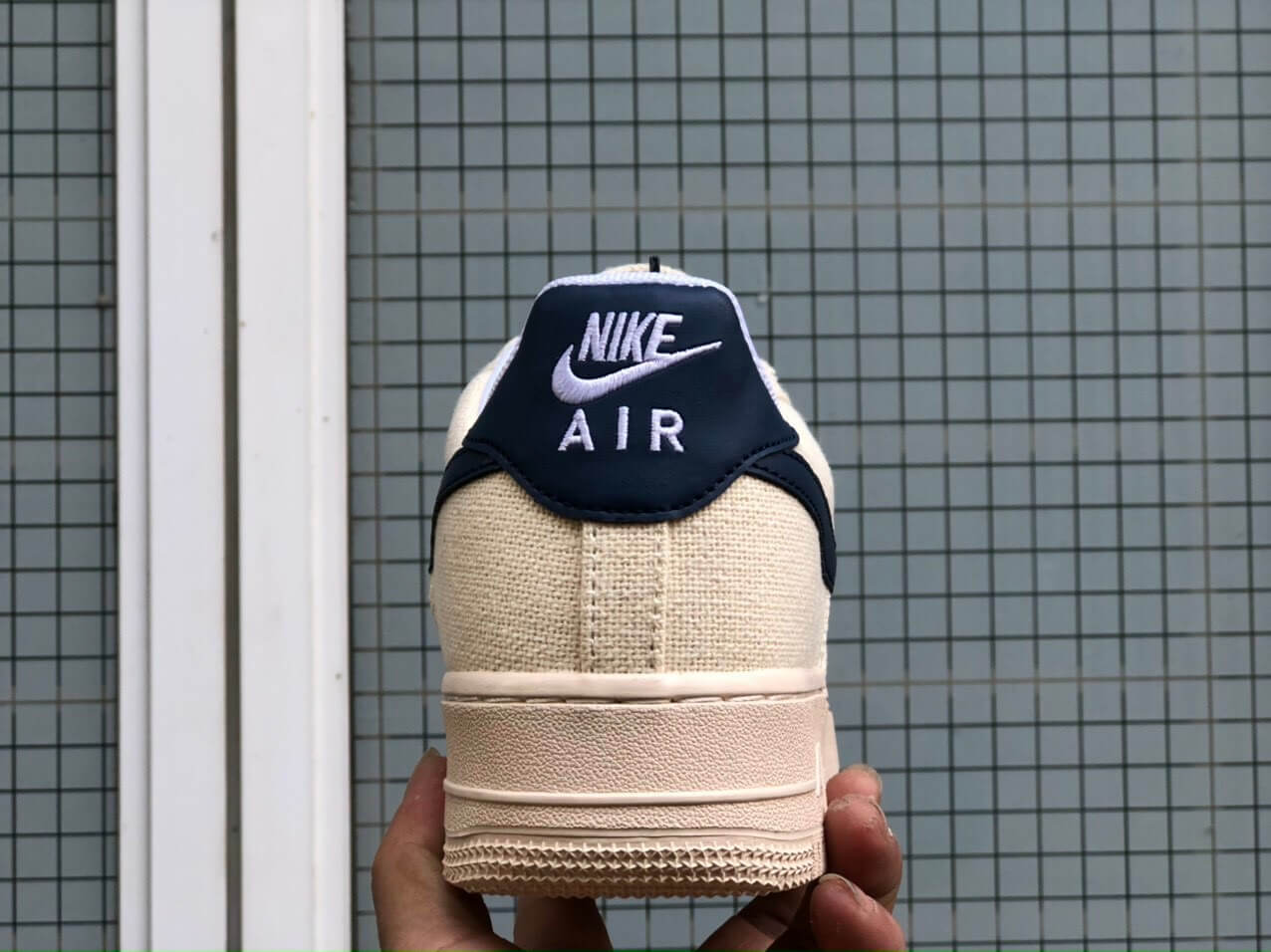 Giày AF1 Canvas Trắng Sữa Giày AF1 Canvas Trắng Sữa