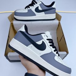 Giày Nike Air Force 1 Custom Grey Blue Navy Panda