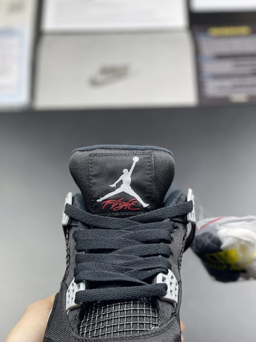 Giày Nike Air Jordan 4 Black Canvas