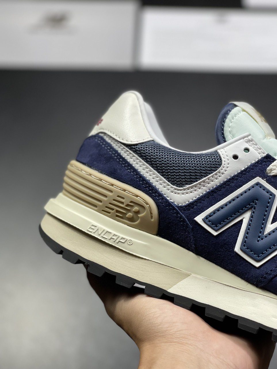 New Balance 574 Legacy Suede Navy