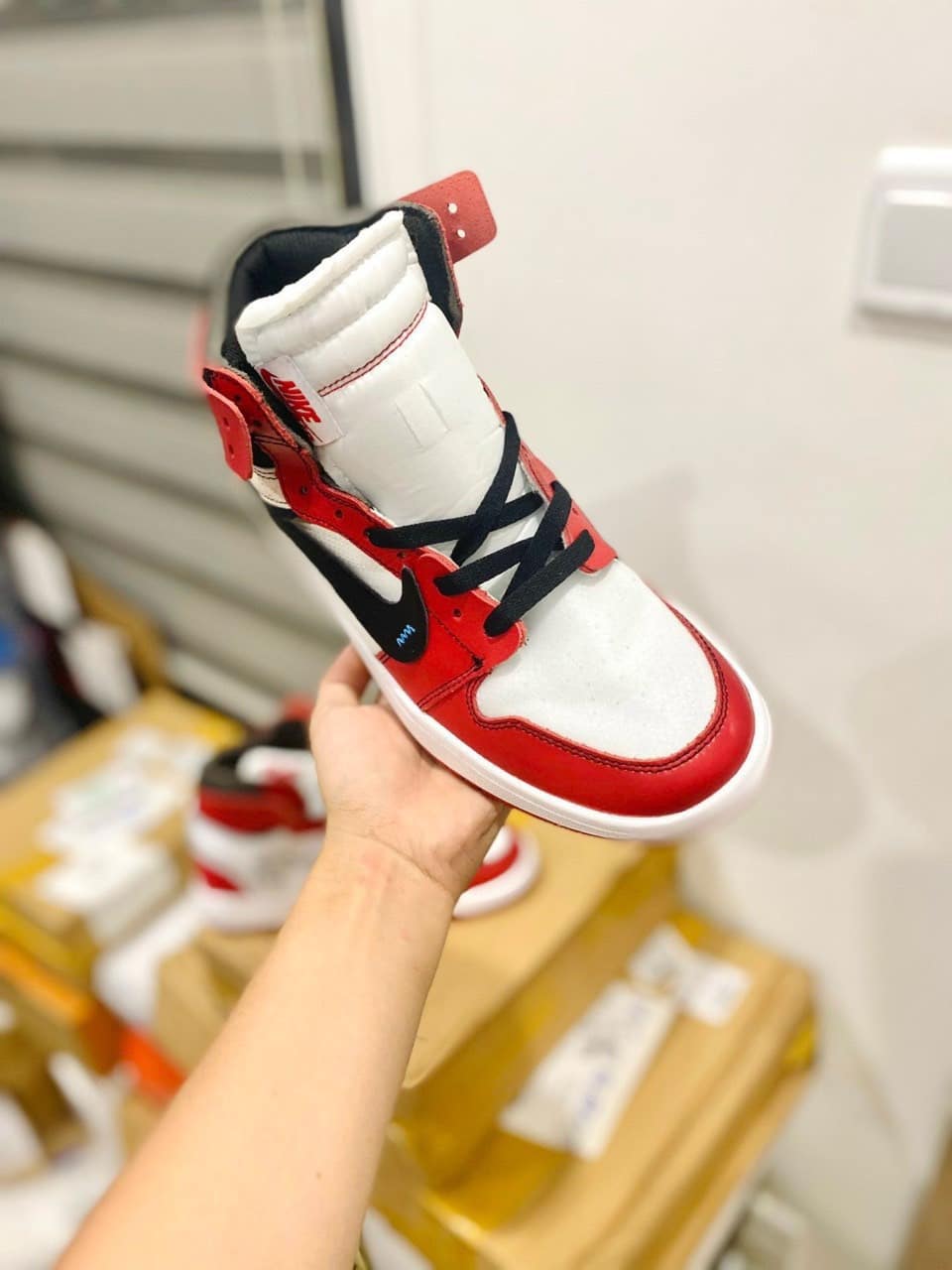 Giày Nike Jordan 1 Off White Đỏ Chicago