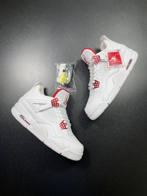 Giày Nike Jordan 4 Retro Metallic Pack White Red