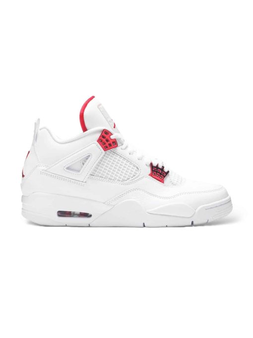 Giay Nike Jordan 4 Retro Metallic Pack White Red CT8527 112
