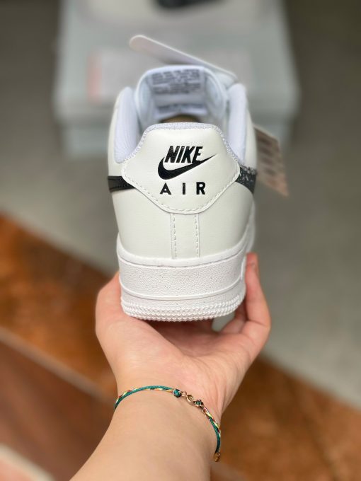 Giày Nike AF1 Trắng Logo Xám Đen
