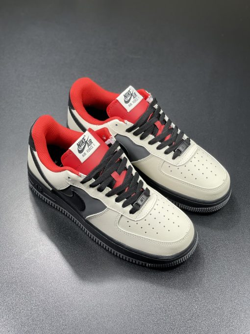 Giày Nike Air Force 1 Low Beige Grey Black Red Casual