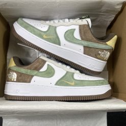 Giày Nike Air Force 1 The North Face Brown Green Yellow
