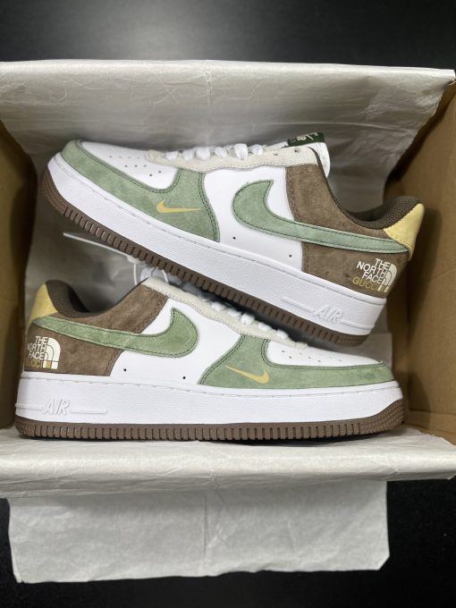 Giày Nike Air Force 1 The North Face Brown Green Yellow