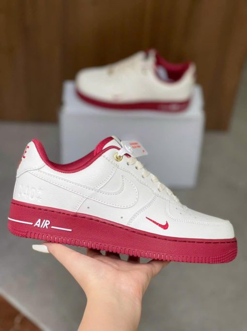 Giày Nike Air Force 1 White Red 40th