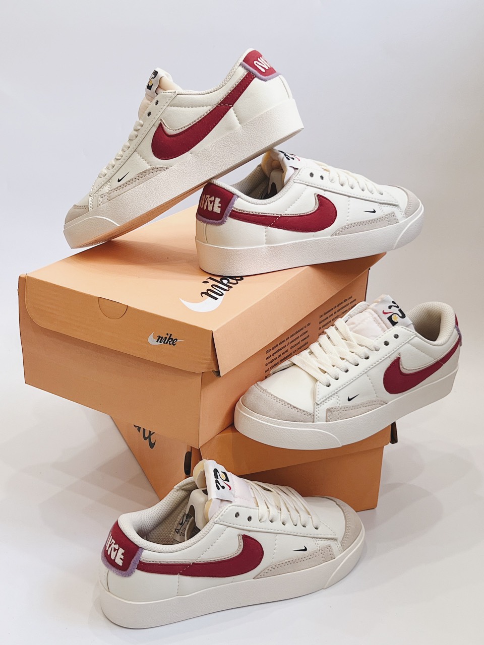 Giày Nike Blazer Low 77 Vintage Đỏ Trắng