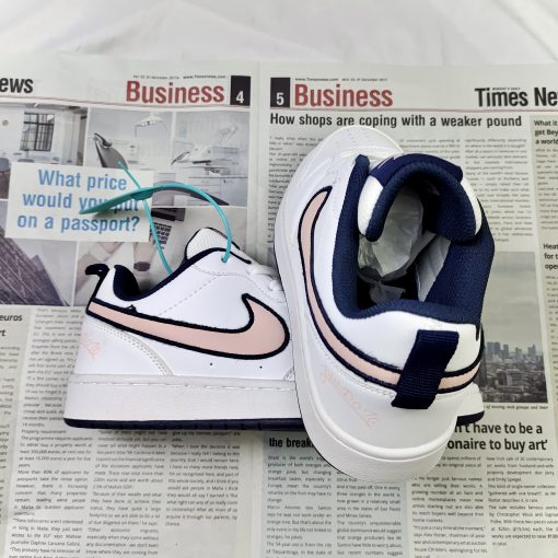 Giày Nike Court Trắng Hồng Navy
