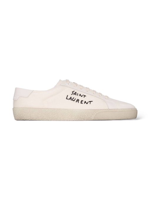 Giày Saint Laurent Court Classic Embroidered White