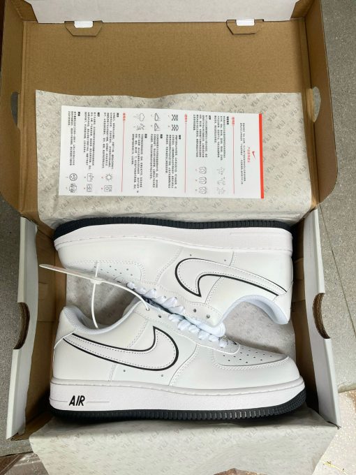 Nike Air Force 1 07 Low White Black Outline Swoosh