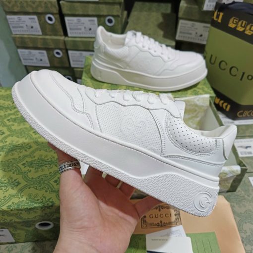 Giày Gucci GG Embossed Trắng