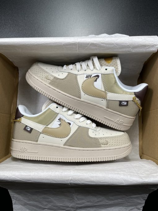 Giày Nike Air Force 1 Low Tan Gold Bling