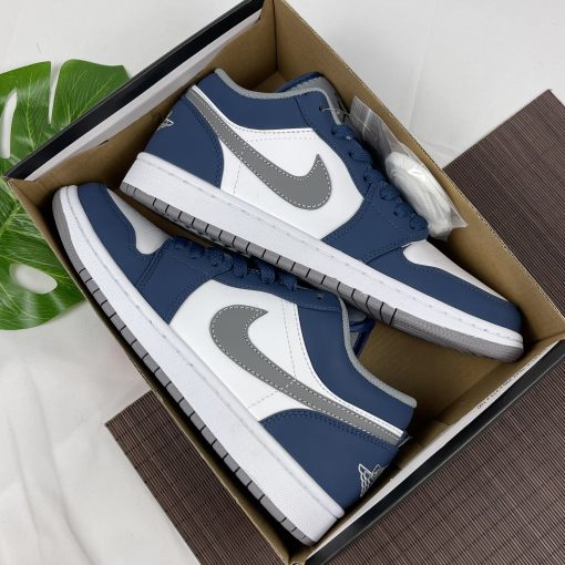 Giày Nike Air Jordan 1 Blue White Grey