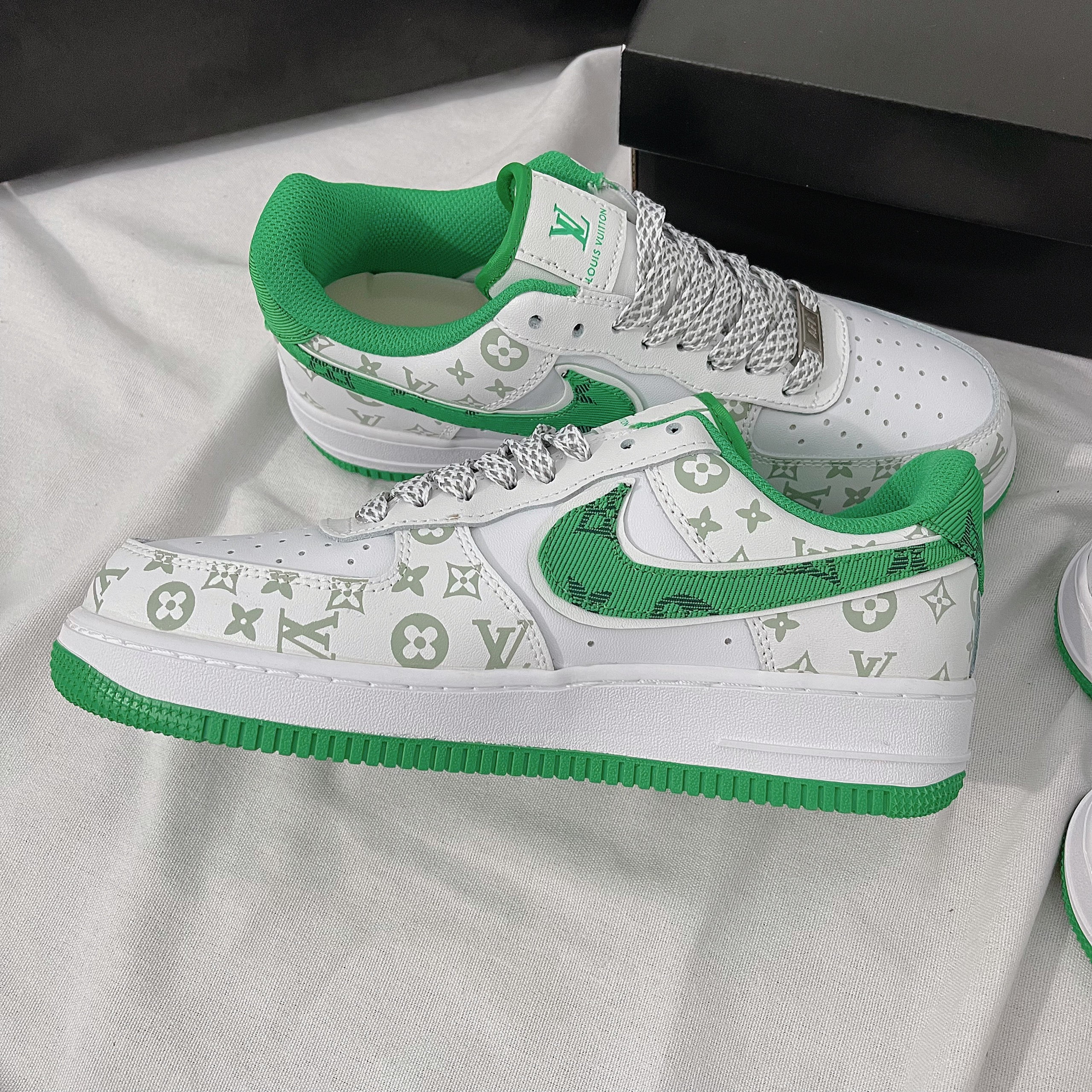 Giày Nike AF1 LV Green White Grey