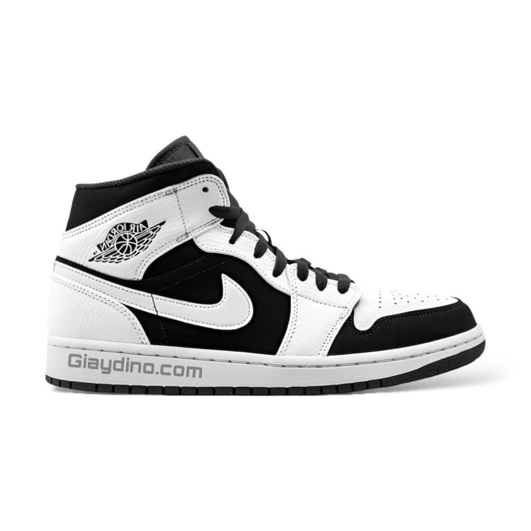 Giày Nike Air Jordan 1 Mid Tuxedo White Black 554724-113