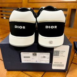 Giày Dior B27 Low Top Smooth Calfskin Oblique Galaxy Leather Black White Beige