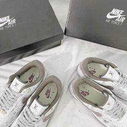 Giày Nike Air Force 1 Louis Vuitton Trắng Nâu