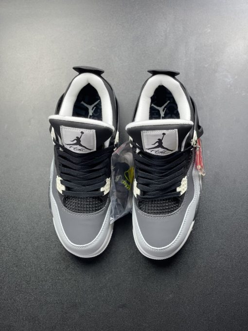 Giày Nike Air Jordan 4 Retro Fear Pack Đen Xám