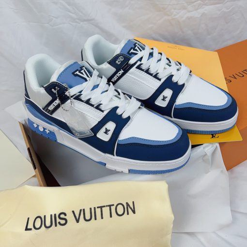 Giày Louis Vuitton Trainer Blue White
