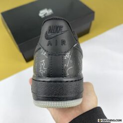 Giày Nike AF1 Đen Đế Trắng Space Jam Computer Chip