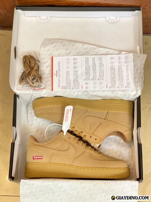 Giày Nike Air Force 1 Low SP Supreme Wheat