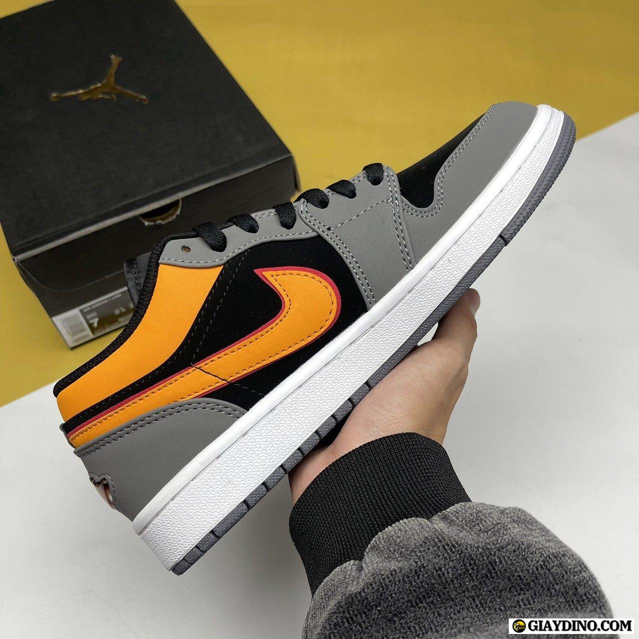 Giày Nike Air Jordan 1 Low Black Grey Orange
