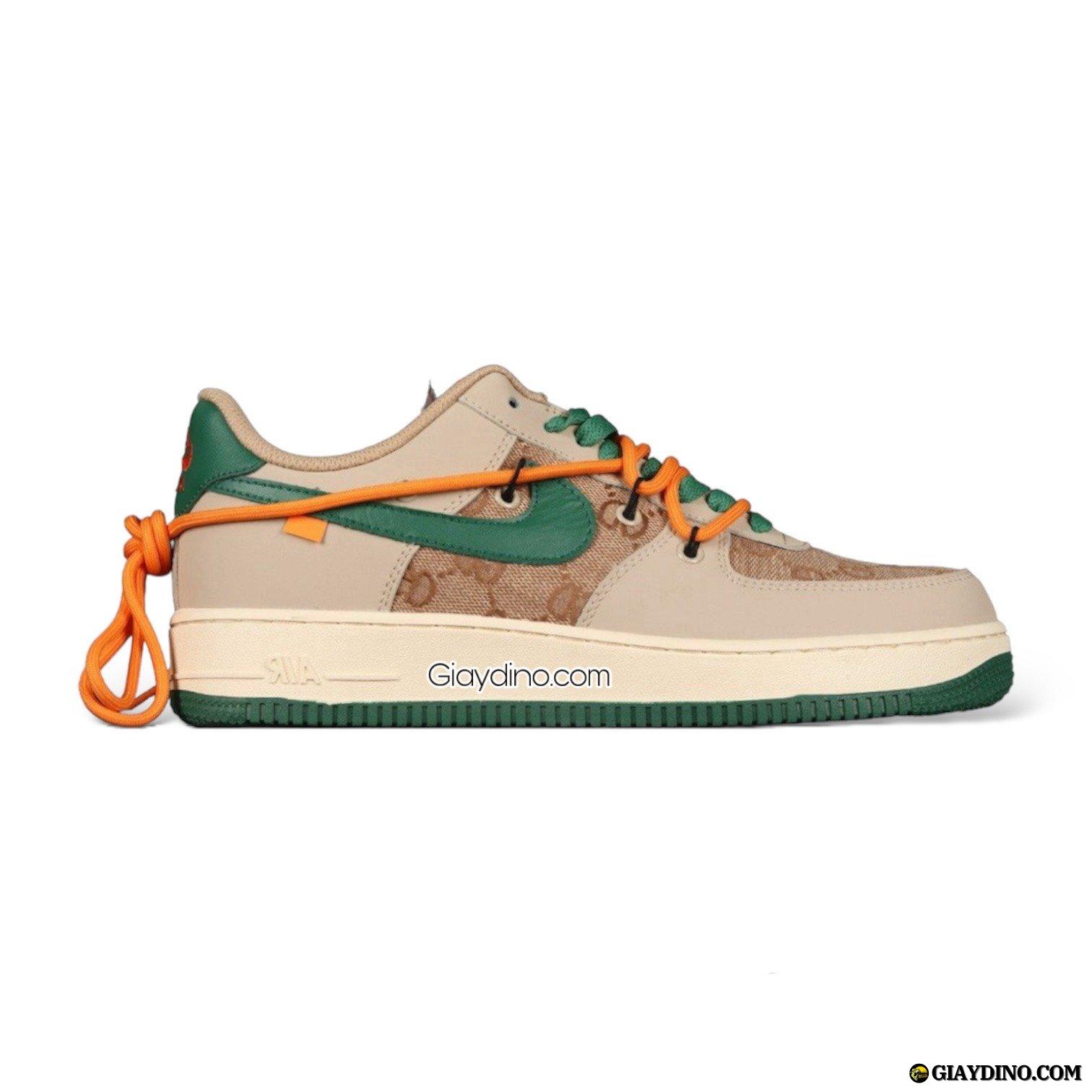 Giày Nike Air Force 1 Gucci Brown Green Orange CV1724-109