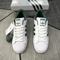 Giày Adidas Superstar Trắng Xanh White Collegiate Green