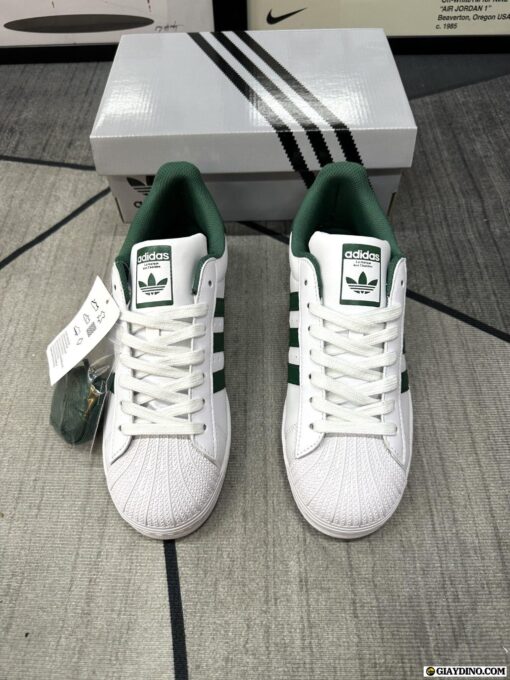 Giày Adidas Superstar Trắng Xanh White Collegiate Green