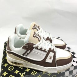 Giày Louis Vuitton LV Trainer Moka Trắng Nâu