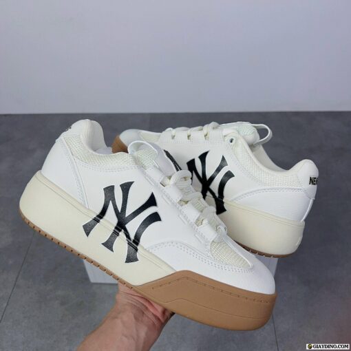 Giày MLB Chunky Wide NY Yankees White Brown