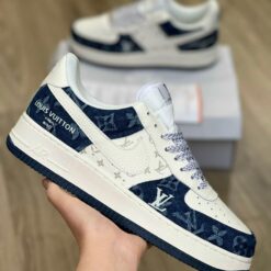 Giày Nike Air Force 1 Louis Vuitton Lv Denim White Navy