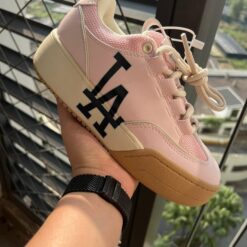 Giày MLB Chunky Wide Los Angeles Dodgers Pink Gum