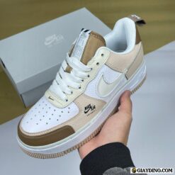 Giày Nike AF1 Premium Beige Brown White