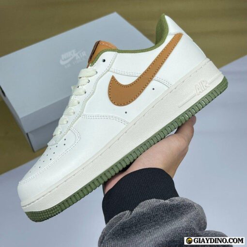 Giày Nike Air Force 1 07 Cream White Khaki Brown