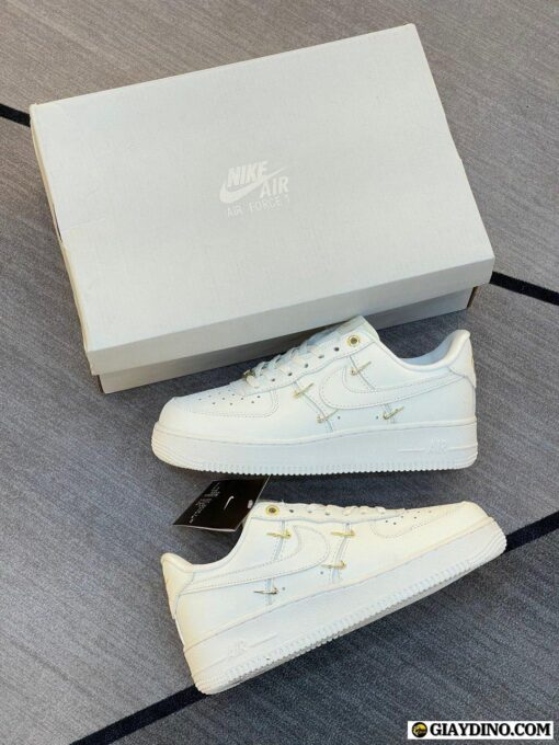 Giày Nike Air Force 1 Low White Mini Gold Swooshes