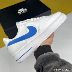 Giày Nike Air Force 1 Cut Out White Blue Game Royal