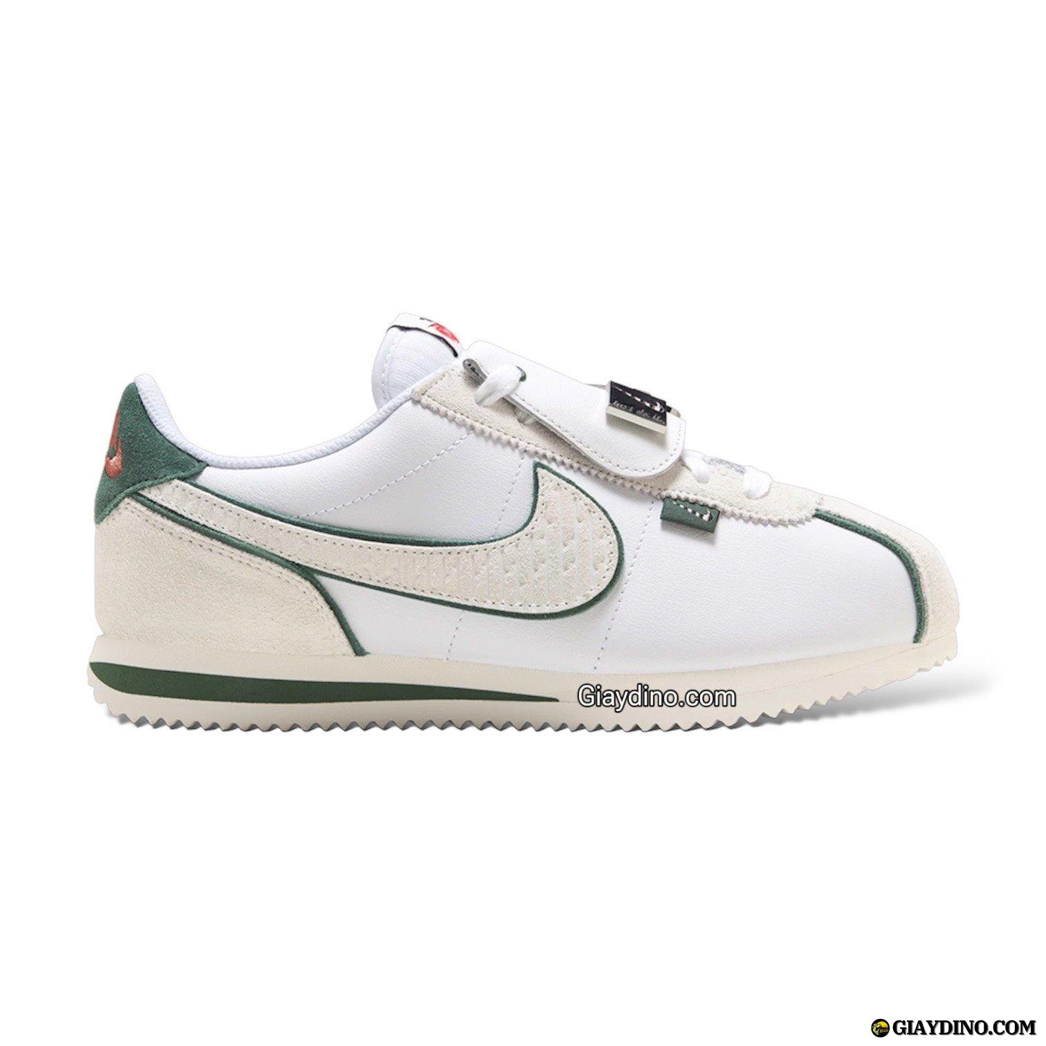 Giày Nike Cortez White Green Light Bone FQ0259-110