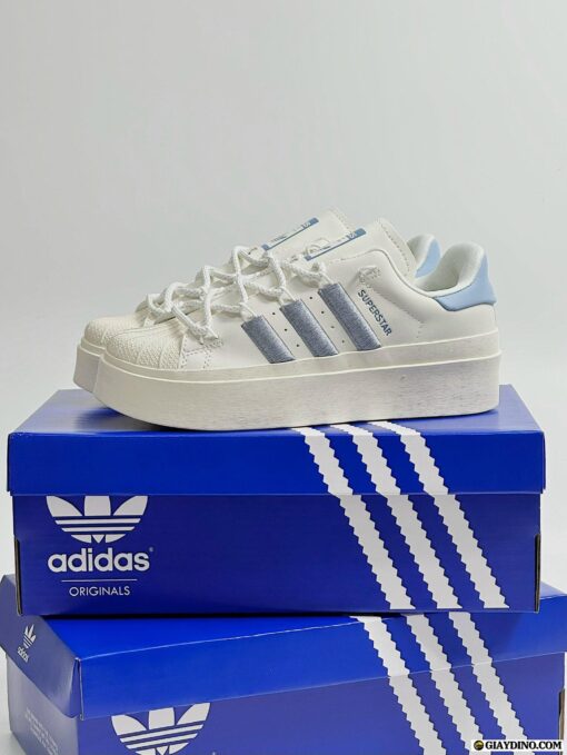 Giày Adidas Superstar Bonega Trắng Sọc Tím