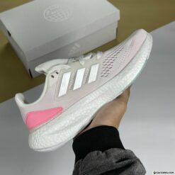 Giày Chạy Adidas Pureboost 22 Xám Hồng Beam Pink