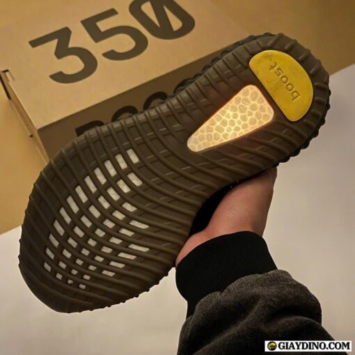 Giày Yeezy 350 V2 Cinder Đế Đen Nâu Xám