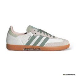 Giày Adidas Samba OG Cloud White Silver Green ID0492