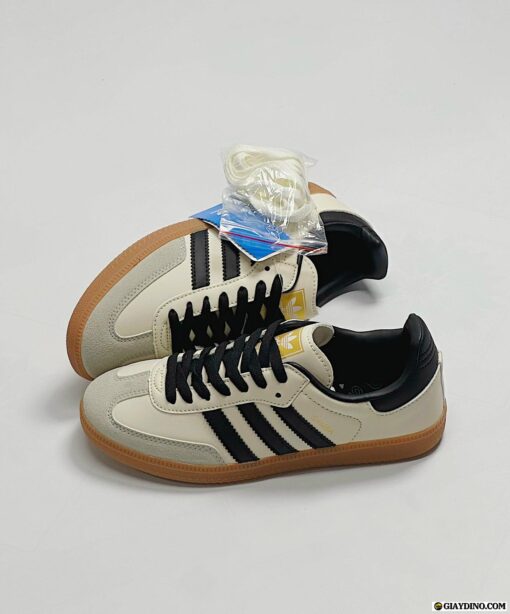 Giày Adidas Samba OG White Black Sand Strata