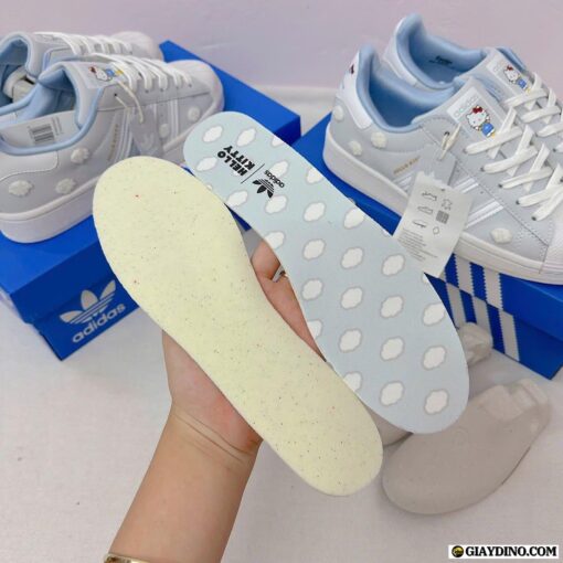 Giày Adidas Hello Kitty Trắng Xanh