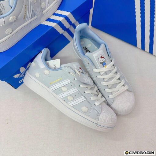 Giày Adidas Superstar Hello Kitty Halo Blue