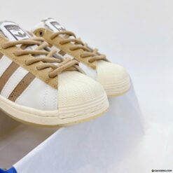 Giày Adidas Superstar Trắng Nâu