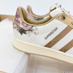 Giày Sò Adidas Superstar White Brown